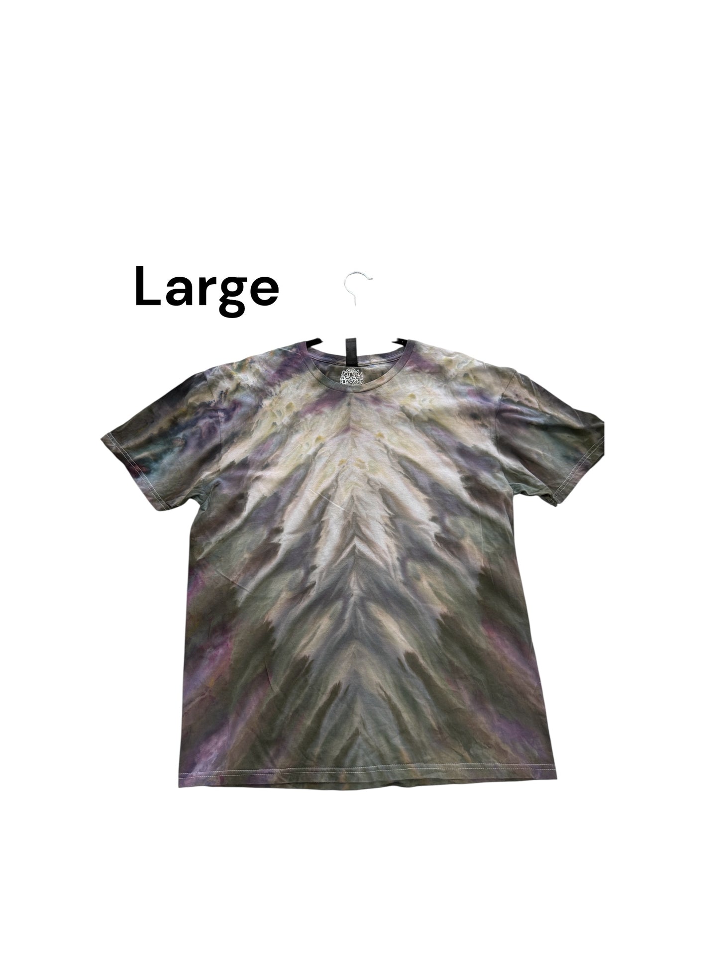 Large ice dye tee in angle wings pattern