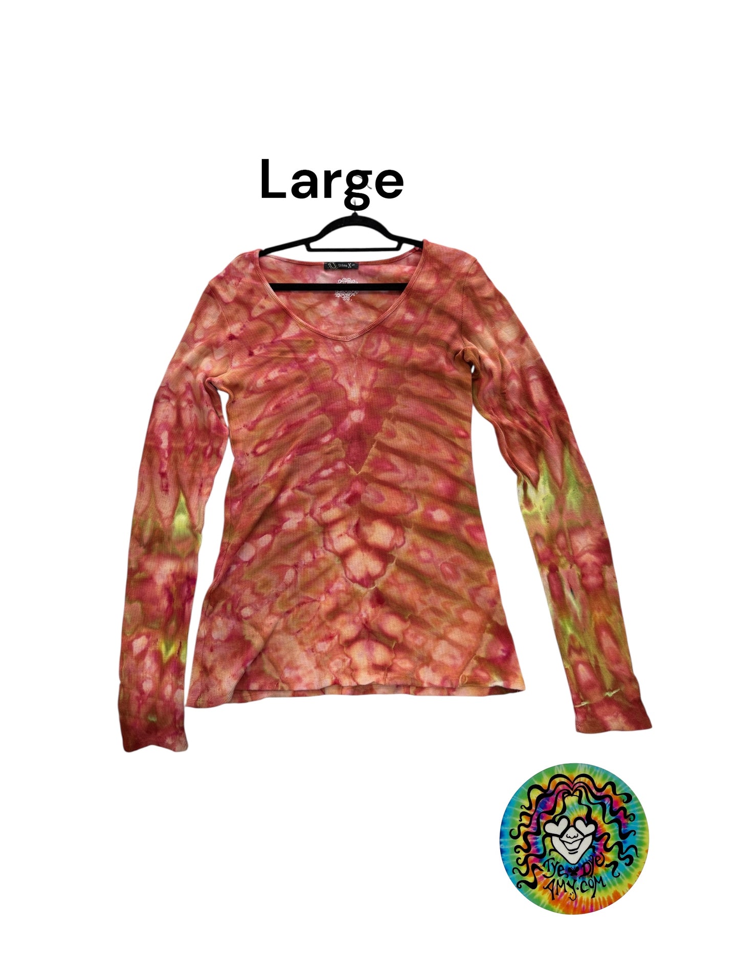 Ladies Long sleeve V neck size Large
